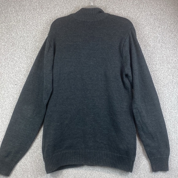 Theory cardigan M charcoal gray grandpacore casual comfy grunge Y2K - Picture 7 of 8